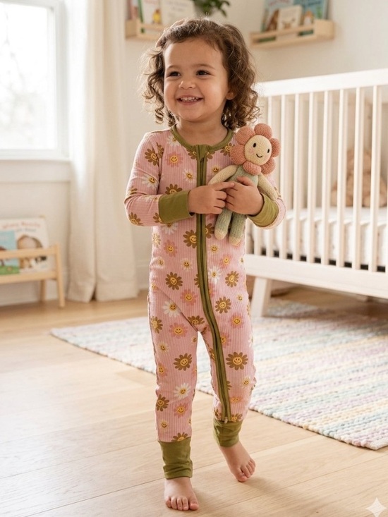 Posh Peanut Other - NWOT Posh Peanut Flower Power Smile One Piece Size 2T